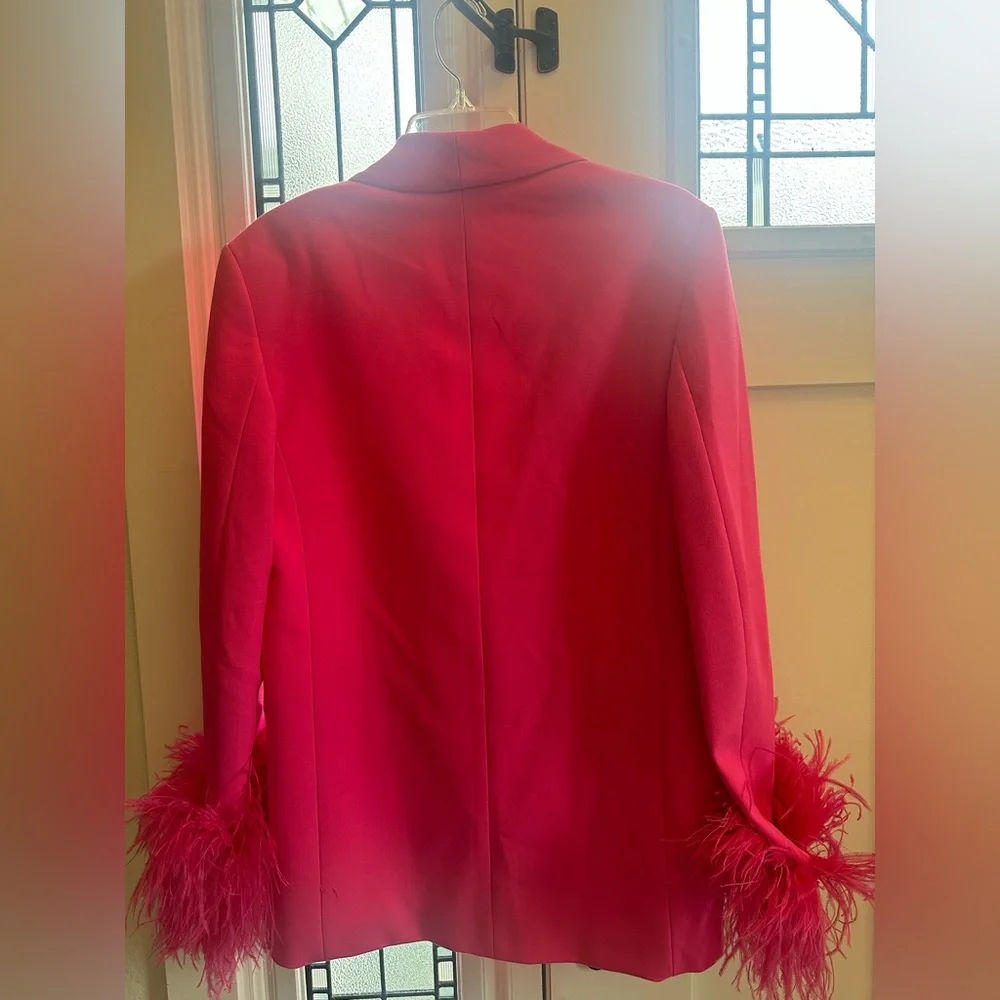 Zara straight cut feather blazer- sold out-size small - Picture 6 of 6